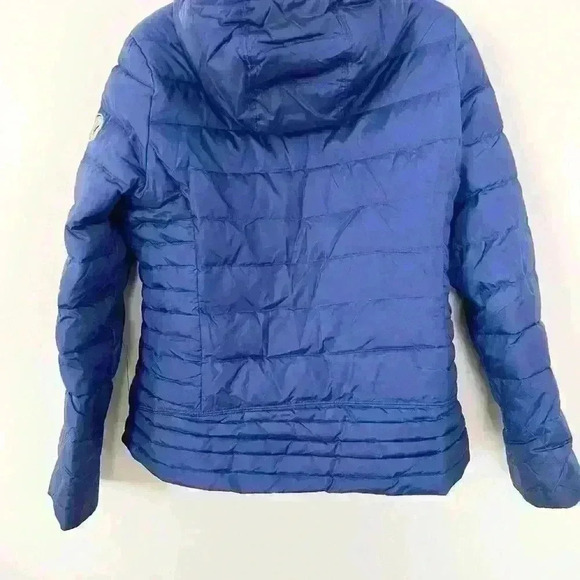 American Eagle Down Puffer Jacket Blue Size Medium Warm Lightweight - Picture 2 of 8